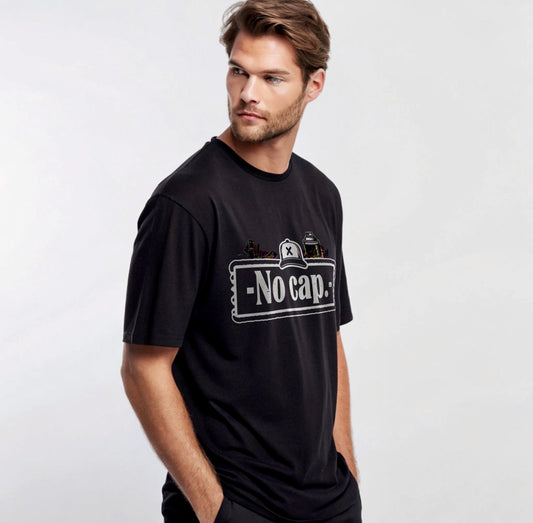 Vestu Crew T-shirt with Upland Cotton in Oynx Black for Men
