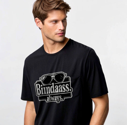 Vestu Crew T-shirt with Sumipa Cotton in Obsidian Black for Men