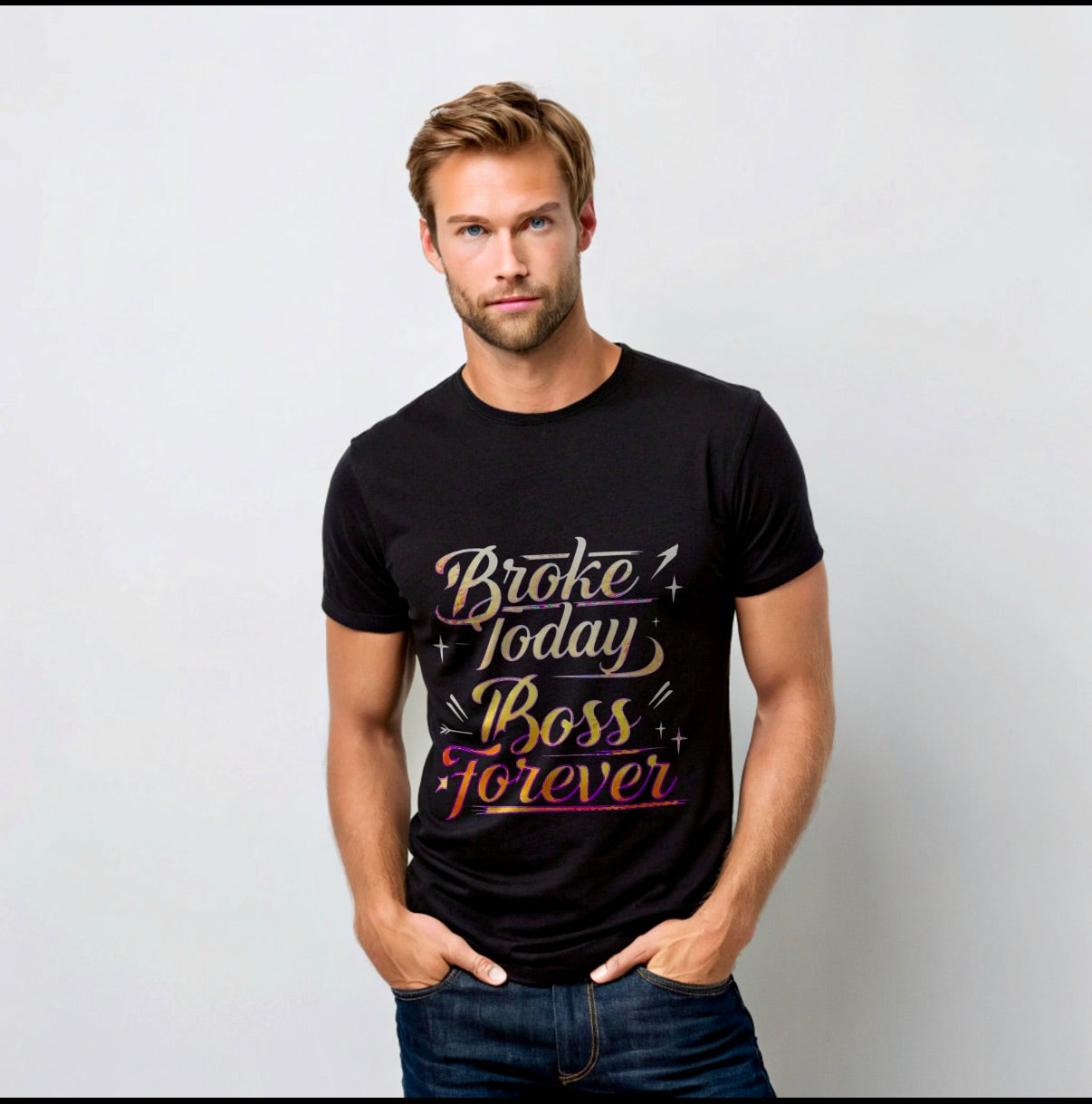 Vestu Crew T-shirt with Sumipa Cotton in Obsidian Black for Men