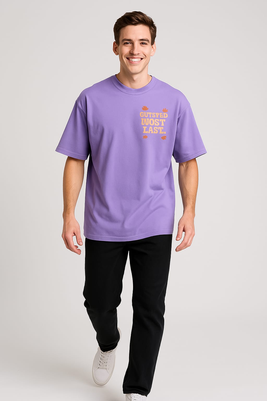 Vestu Oversized T-Shirt with Supima Cotton in Amethyst Purple for Men