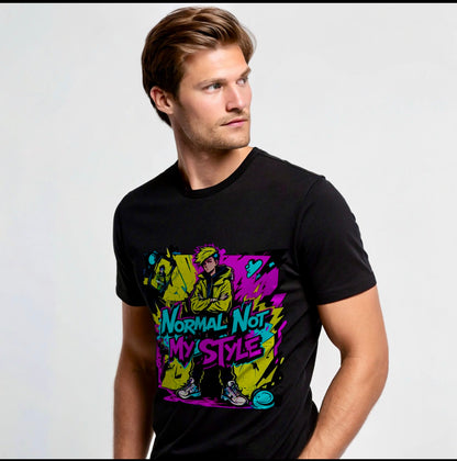 Vestu Crew T-shirt with Upland Cotton in Obsidian Black for Men