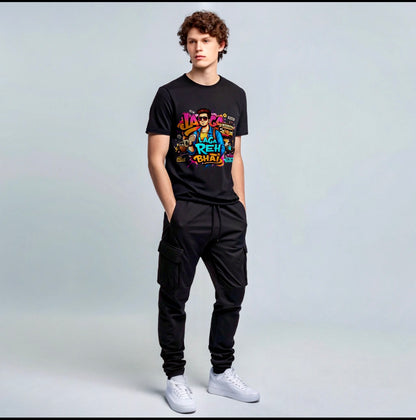 Vestu Crew T-shirt with Sumipa Cotton in Midnight Black for Men