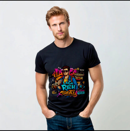 Vestu Crew T-shirt with Sumipa Cotton in Midnight Black for Men