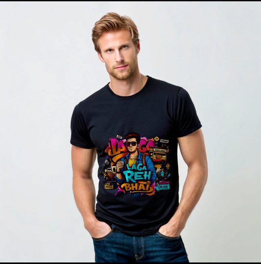 Vestu Crew T-shirt with Sumipa Cotton in Midnight Black for Men