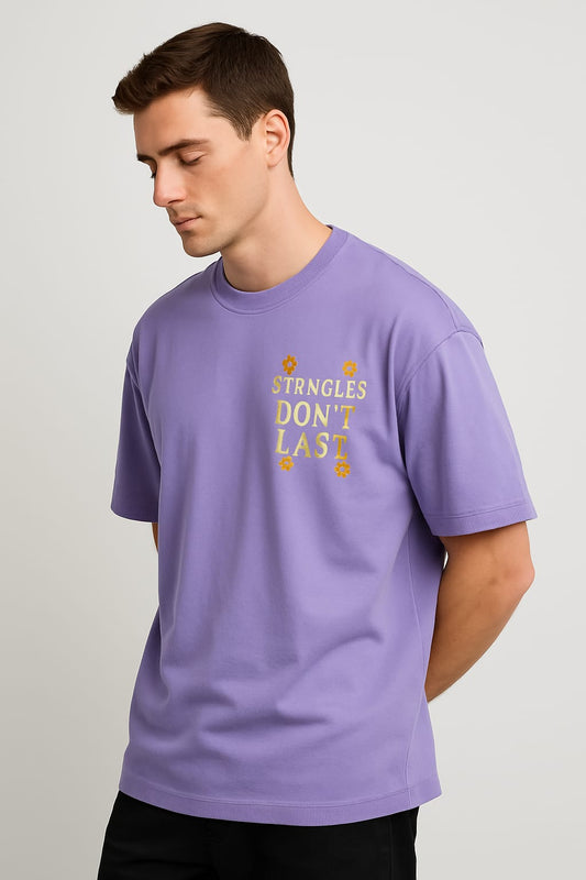 Vestu Oversized T-Shirt with Supima Cotton in Amethyst Purple for Men