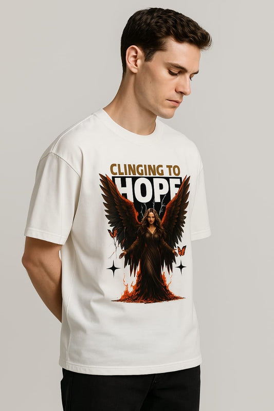 Vestu Oversized T-Shirt with Supima Cotton in Pearl White for Men