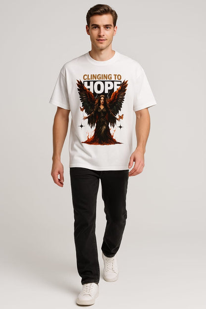 Vestu Oversized T-Shirt with Supima Cotton in Pearl White for Men