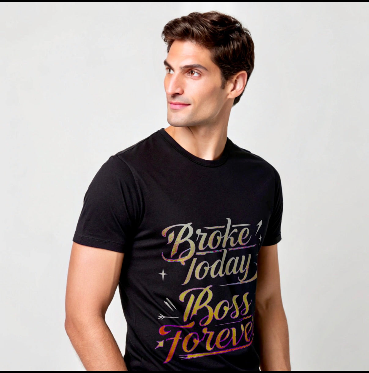 Vestu Crew T-shirt with Sumipa Cotton in Obsidian Black for Men